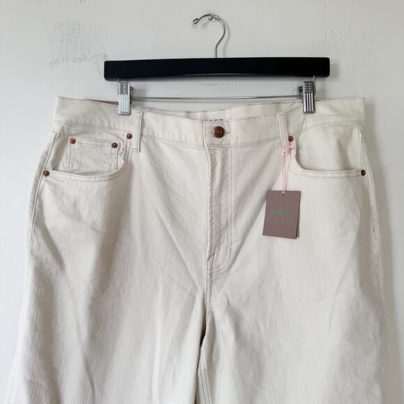 NWT Boden High Rise Wide Leg Jeans 33 X 30 Ecru Cream Off White - Picture 7 of 10